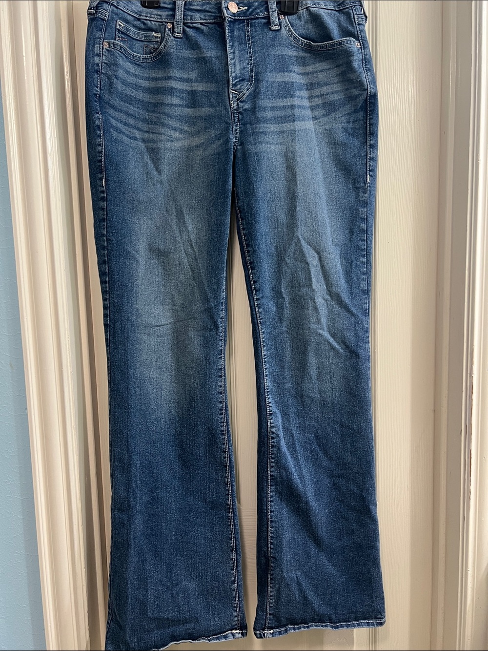 True Religion Women's Boot Cut Jeans in Dark Blue Wash